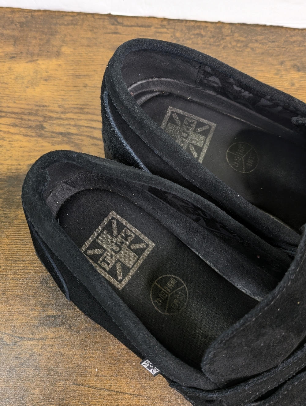 T.U.K Penny Loafer Creepers Mens 9 Womens 11 Suede Slip On Platform Goth Punk - Picture 9 of 11